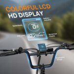 URLIFE 20"*3" Electric Bikes for Adults, Fat Tire Mountain Bike E20 with Colorful LCD Display, 48V 13AH Removable Battery, 7-Speed Derailleur 80-100KM Max Range Ebike Commute MTB