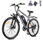TWOFISH Electric Bike for Adults, 26" Electric Mountain Bike with 36V 15Ah Battery and 250W Motor, 100KM Max Range, 7-Speed E Bike with LED Display, Disc Brakes, Cruise Control, TF-1