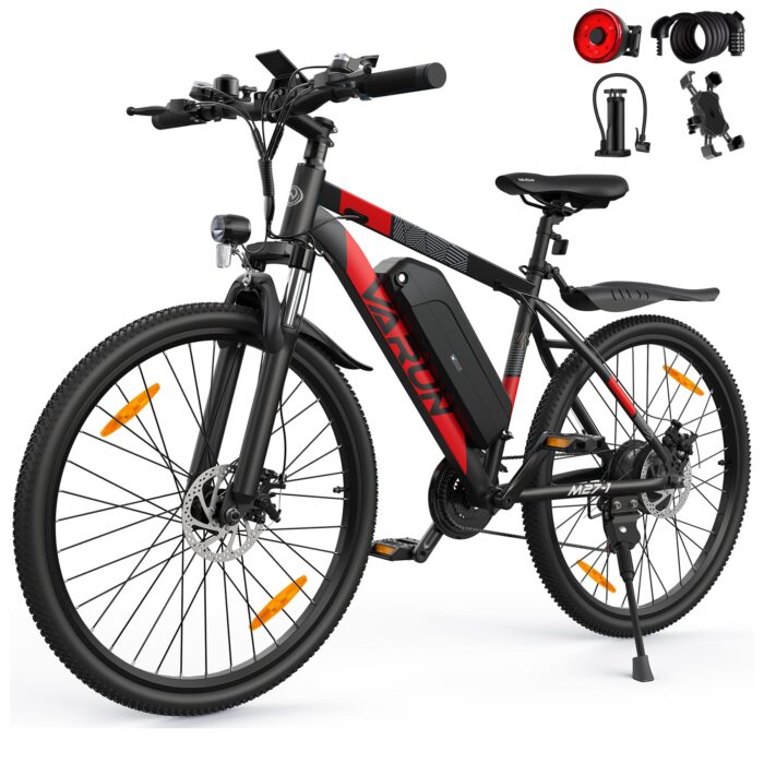 VARUN Electric Bikes for Adults, 27.5" Electric Mountain Bike with 48V 624Wh Battery, 55Nm 250W Motor, LCD Display, 5 Riding Mode, M27-1 E-Bike with 21 Speed Gear, Mileage up to 100KM