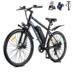 TWOFISH Electric Bike for Adults, 26" Electric Mountain Bike with 36V 15Ah Battery and 250W Motor, 100KM Max Range, 7-Speed E Bike with LED Display, Disc Brakes, Cruise Control, TF-1