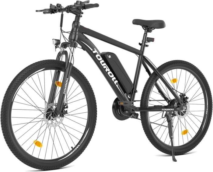 Touroll U1 Electric Mountain Bike, 26"/29'' Electric Bicycle Commute E-bike with 36V 13Ah Removable Battery, LED Display, Dual Disk Brake, 21 Speed, MTB for Teenagers and Adults