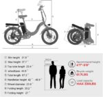 SAMEBIKE Foldable Electric Bike for Adults,20" Fat Tire Ebike with 7 Speed, Max Range 110KM, Dual Shock Absorber, E-bike for Commuting and Off-Road Adventures