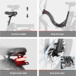 SAMEBIKE Foldable Electric Bike for Adults,20" Fat Tire Ebike with 7 Speed, Max Range 110KM, Dual Shock Absorber, E-bike for Commuting and Off-Road Adventures