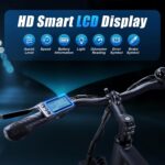 TWOFISH Electric Bike, 26" Electric Mountain Bike for Adults with 36V 15Ah Battery Max Range 100 KM 25KM/H 3 Riding Mode 7 Speed E Bike with Disc Brakes LED Display, TF-1