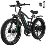 HITWAY 26" 4.0 Fat Tire Electric Bike,Electric Bicycle with 250Watt Moter 48V 15Ah Lithium Battery, 7 Speed Gear E Mountain Bike, range 70-150km