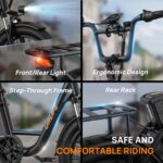 URLIFE Electric Bike for Adults, 20" x 3.0 Fat Tire Electric Bicycle with Colorful Display, 250W Motor Ebike, 48V 13Ah Removable Battery, 100 KM Max, All-Terrain E-Bike for Adults and Teens