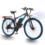 K820 250W Road Legal Electric Bike​ 40 Miles Range, 21 Speeds e bikes,Electric Bicycle Front Suspension,48V17.5AH Removable Waterproof Battery Commuter Ebike for UK Hills/City Riding