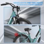 Electric Bike for Adults with 17.5AH Battery - 250W Ebike 40-90KM Range - 26" Mens Electric Bicycle with 7 Speed & Front Suspension - Commuter E Bike with LED Lights and LCD Display