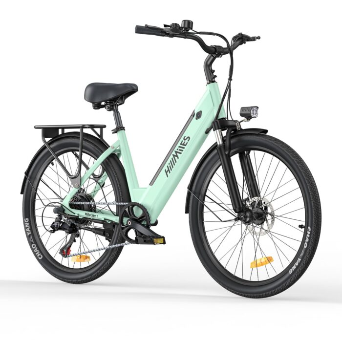 MileCity1 26" Electric Bike for Adults, 7 Speed ​​Electric Bicycle with 36V 13Ah Removable Battery, 25km/h & 80-100km Range E Bike for Urban Commuters with Rear Rack, IP65 Waterproof