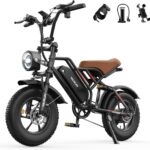 VARUN Electric Bike, 16" x 4.0 Fat Tire E-Bike with 48V 624Wh Battery, Max 62 Miles Range, LCD Display with 5 PAS, Full Suspension & Indicators, All-terrain Electric Dirt Bike for Adults and Teens