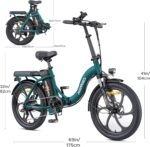 MilePort 1 Electric Bike for Adults with 36V 13AH Removable Battery, 20"*3.0" Fat Tire Folding Electric Bicycle with Top Speed ​​25KM/H &100KM Long Range, 250W Motor City Commuter Ebike