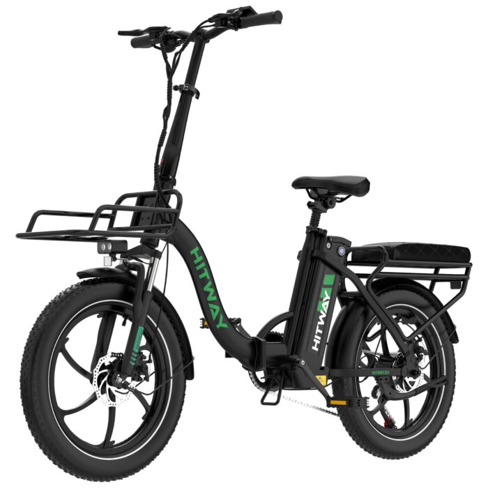 HITWAY E Bike BK6SL1-36V15.6Ah with 250W Motor, Electric bike 20 inch, 70-150km range, 7-speed, APP control, Foldable, IP54 waterproof pedelec,25km/h