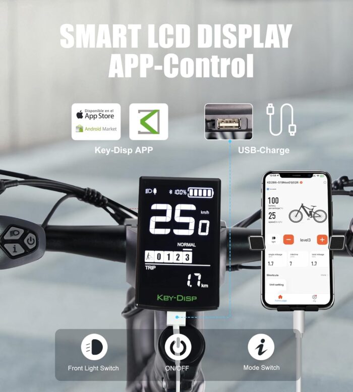 VARUN Electric Bike, 27.5" Electric Mountain Bikes with 48V 13Ah (624Wh) Removable Battery, APP, 250W 55Nm Motor, 21 Speed Gear, E-bike for Men and Women