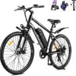 TWOFISH Electric Bike for Adults, 26" Electric Mountain Bike with 36V 15Ah Battery and 250W Motor, 100KM Max Range, 7-Speed E Bike with LED Display, Disc Brakes, Cruise Control, TF-1