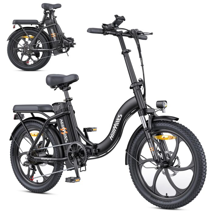 MilePort 1 Electric Bike for Adults with 36V 13AH Removable Battery, 20"*3.0" Fat Tire Folding Electric Bicycle with Top Speed ​​25KM/H &100KM Long Range, 250W Motor City Commuter Ebike