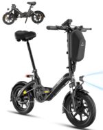 Bodywel T16 PRO 14" Folding Electric Bike for Adult Teenage, Road Legal 250W E Bike with Front Suspension, Disc Brakes, 90% Pre-Assembled, 36V 10Ah, 4.5 inch Display