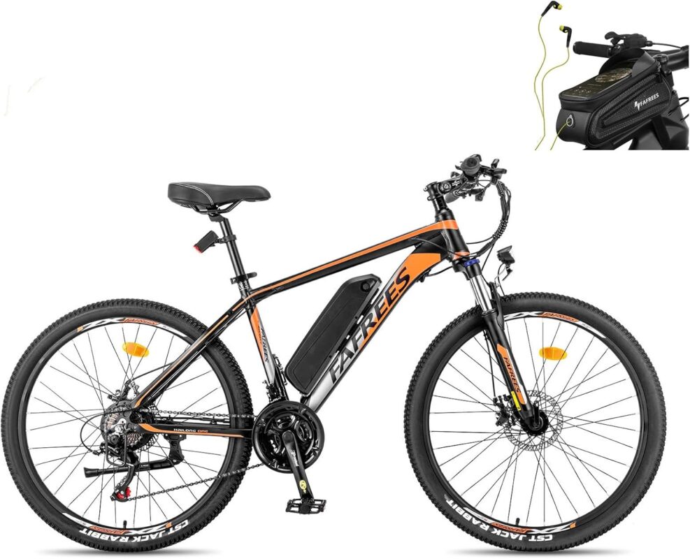 Fafrees Electric Bike, 26" Electric Bikes for Adults, 36V 13Ah Removable Battery Pedal Assist Ebikes for Men Women, 250W Electric Bicycle for City, 25KM/H 21-Speed MTB, HAILONG ONE Black