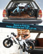 Bodywel T16 PRO 14" Folding Electric Bike for Adult Teenage, Road Legal 250W E Bike with Front Suspension, Disc Brakes, 90% Pre-Assembled, 36V 10Ah, 4.5 inch Display