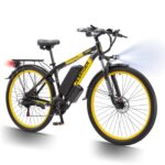 K820 250W Road Legal Electric Bike​ 40 Miles Range, 21 Speeds e bikes,Electric Bicycle Front Suspension,48V17.5AH Removable Waterproof Battery Commuter Ebike for UK Hills/City Riding