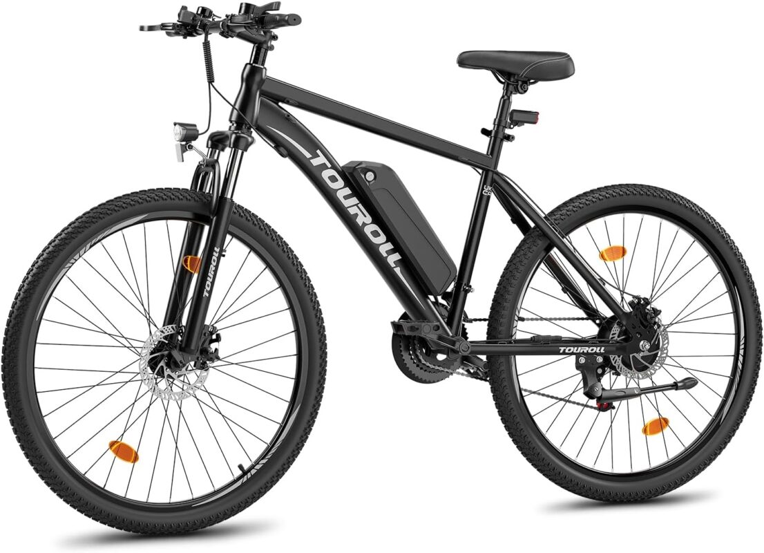 Touroll U1 Electric Mountain Bike, 26"/29'' Electric Bicycle Commute E-bike with 36V 13Ah Removable Battery, LED Display, Dual Disk Brake, 21 Speed, MTB for Teenagers and Adults