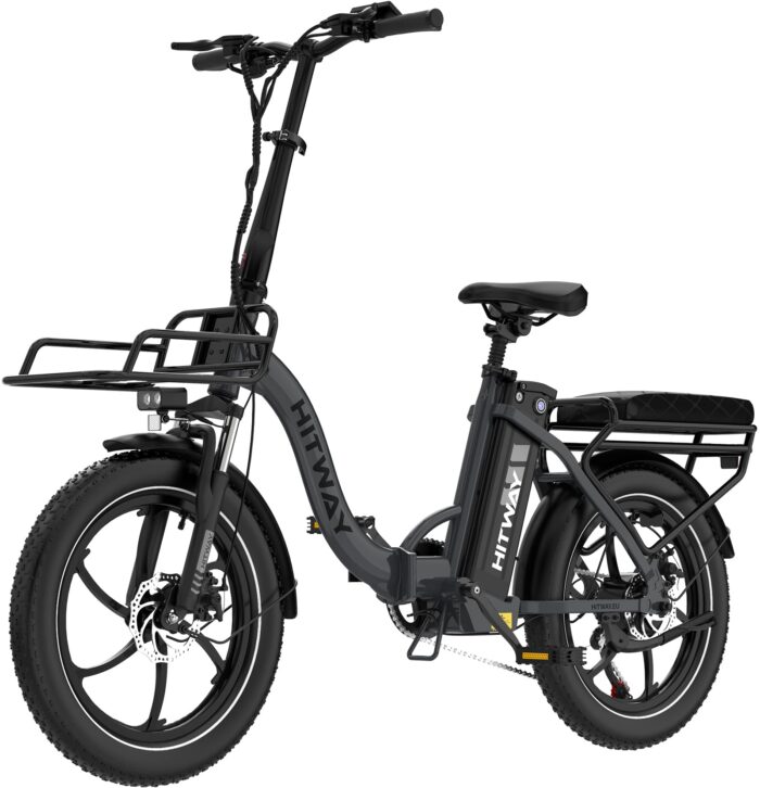 HITWAY E Bike BK6SL1-36V15.6Ah with 250W Motor, Electric bike 20 inch, 70-150km range, 7-speed, APP control, Foldable, IP54 waterproof pedelec,25km/h