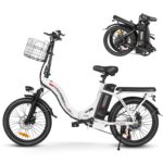 SAMEBIKE Foldable Electric Bike for Adults,20" Fat Tire Ebike with 7 Speed, Max Range 110KM, Dual Shock Absorber, E-bike for Commuting and Off-Road Adventures