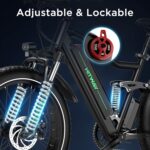 HITWAY 26" 4.0 Fat Tire Electric Bike,Electric Bicycle with 250Watt Moter 48V 15Ah Lithium Battery, 7 Speed Gear E Mountain Bike, range 70-150km