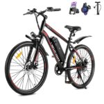 TWOFISH Electric Bike for Adults, 26" Electric Mountain Bike with 36V 15Ah Battery and 250W Motor, 100KM Max Range, 7-Speed E Bike with LED Display, Disc Brakes, Cruise Control, TF-1
