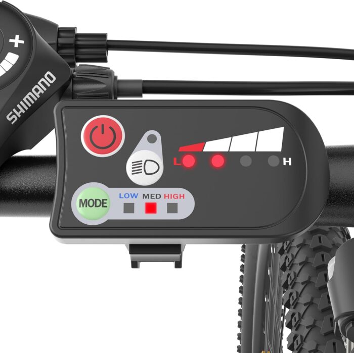 Touroll U1 Electric Mountain Bike, 26"/29'' Electric Bicycle Commute E-bike with 36V 13Ah Removable Battery, LED Display, Dual Disk Brake, 21 Speed, MTB for Teenagers and Adults