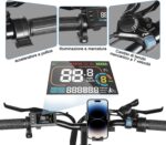 SAMEBIKE Foldable Electric Bike for Adults,20" Fat Tire Ebike with 7 Speed, Max Range 110KM, Dual Shock Absorber, E-bike for Commuting and Off-Road Adventures