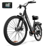 URLIFE 26" Electric Bikes for Adults, Mountain Bike with LCD Display, 36V 13AH Removable Battery 250W Powerful Motor, 7-Speed Derailleur 80KM Max Range Ebike Commute MTB