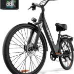 URLIFE 26" Electric Bikes for Adults, Mountain Bike with LCD Display, 36V 13AH Removable Battery 250W Powerful Motor, 7-Speed Derailleur 80KM Max Range Ebike Commute MTB