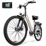 URLIFE 26" Electric Bikes for Adults, Mountain Bike with LCD Display, 36V 13AH Removable Battery 250W Powerful Motor, 7-Speed Derailleur 80KM Max Range Ebike Commute MTB