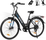 VARUN Electric Bike, 28'' City Electric Bicycle with 48V 10.4Ah Removable Battery, 55Nm 250W Motor, 100km Range, LCD Display Commuter E-bikes for Adults