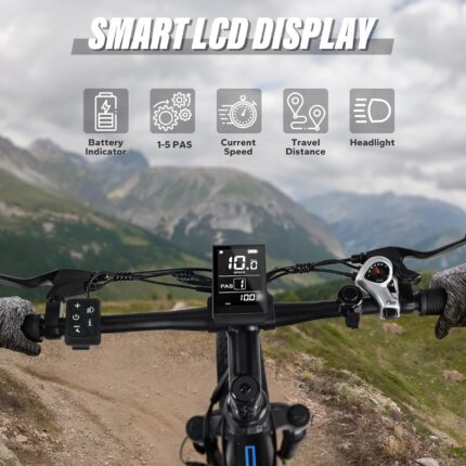 VARUN Electric Bikes for Adults, 26'' 4.0 Fat Tire E Bike with 48V 864Wh Battery, 150KM Longe Range, 80NM 250W Motor, LCD Display with 5 PAS, Full Suspension Electric Bicycle for All Terrains