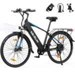 VARUN Electric Bike, 28'' City Electric Bicycle with 48V 10.4Ah Removable Battery, 55Nm 250W Motor, 100km Range, LCD Display Commuter E-bikes for Adults