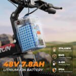 VARUN Electric Bike for Adults, 26'' Electric Mountain Bike with 48V 374.4Wh Battery, Dual Suspension, 7 Speed Gear, Range 70 KM, LCD-Display, Folding Ebike for Men and Women