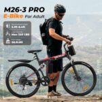 VARUN Electric Bike for Adults, 26'' Electric Mountain Bike with 48V 374.4Wh Battery, Dual Suspension, 7 Speed Gear, Range 70 KM, LCD-Display, Folding Ebike for Men and Women