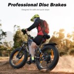 VARUN Electric Bikes for Adults, 26'' 4.0 Fat Tire E Bike with 48V 864Wh Battery, 150KM Longe Range, 80NM 250W Motor, LCD Display with 5 PAS, Full Suspension Electric Bicycle for All Terrains