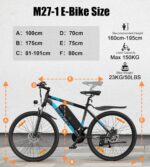 VARUN Electric Bike, 27.5" Electric Mountain Bikes with 48V 13Ah (624Wh) Removable Battery, APP, 250W 55Nm Motor, 21 Speed Gear, E-bike for Men and Women