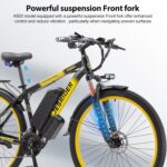 K820 250W Road Legal Electric Bike​ 40 Miles Range, 21 Speeds e bikes,Electric Bicycle Front Suspension,48V17.5AH Removable Waterproof Battery Commuter Ebike for UK Hills/City Riding