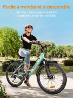 MileCity1 26" Electric Bike for Adults, 7 Speed ​​Electric Bicycle with 36V 13Ah Removable Battery, 25km/h & 80-100km Range E Bike for Urban Commuters with Rear Rack, IP65 Waterproof