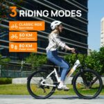 URLIFE 26" Electric Bikes for Adults, Mountain Bike with LCD Display, 36V 13AH Removable Battery 250W Powerful Motor, 7-Speed Derailleur 80KM Max Range Ebike Commute MTB