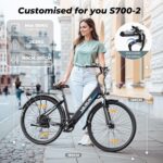 VARUN Electric Bike, 28'' City Electric Bicycle with 48V 10.4Ah Removable Battery, 55Nm 250W Motor, 100km Range, LCD Display Commuter E-bikes for Adults