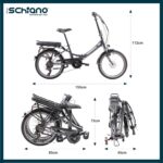 F.lli Schiano E-Star, Electric Bike for Adults, 20" Folding Bike, 36V 10.4Ah Removable Battery, 250W Motor, 40Nm, Commuter Ebike