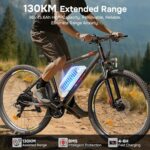 Eleglide M2 Electric Bike, 27.5''/29'' Electric Bicycle for Adults, E Mountainbike, 36V 15Ah Removable Battery,Max Range 125KM, Dual Hydraulic Disk Brake, 21 Speed, APP (Inches, 29)