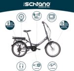 F.lli Schiano E-Star, Electric Bike for Adults, 20" Folding Bike, 36V 10.4Ah Removable Battery, 250W Motor, 40Nm, Commuter Ebike