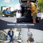 Electric Folding Bikes for Adults, 14" Electric Dirt Bike Adult, Ebikes for Adult Men Women, e Bike with Front Shock Absorber, Foldable Fat Tire e-Bike with Throttle Pedal Assist