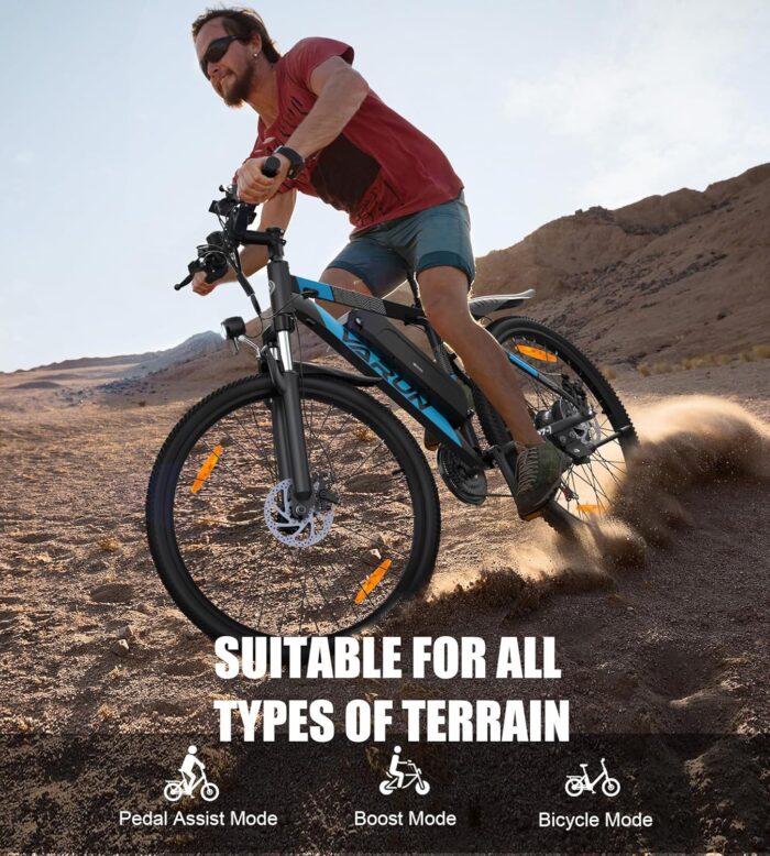 VARUN Electric Bikes for Adults, 27.5" Electric Mountain Bike with 48V 624Wh Battery, 55Nm 250W Motor, LCD Display, 5 Riding Mode, M27-1 E-Bike with 21 Speed Gear, Mileage up to 100KM